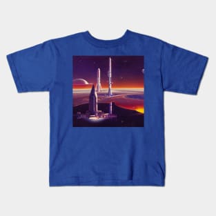 Interplanetary Spaceport Kids T-Shirt